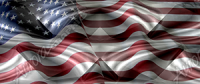 American Flag Waving 2 Chrome Twist