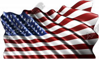 Waving American Flag Skewed Cloth