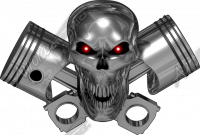 Chrome Gearhead Skull