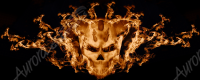 Demonic Skull in Flames