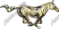 Gold Tribal Mustang