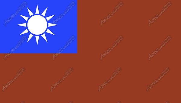 Taiwan Flag Flat