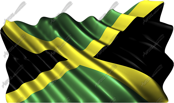 Waving Jamaican Flag Cloth