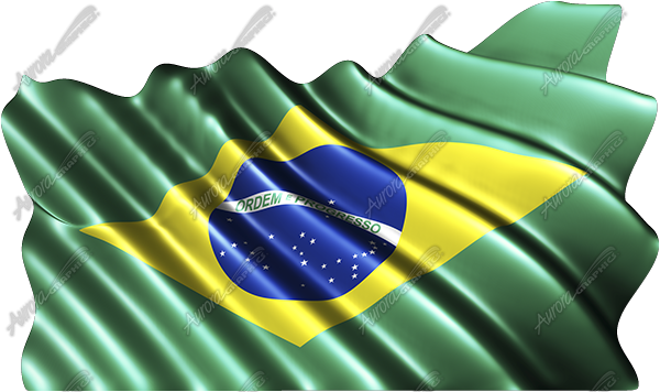 Waving Brazilian Flag Cloth