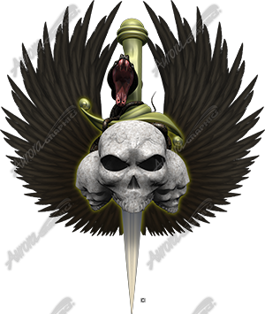 Ornate Dagger Skull