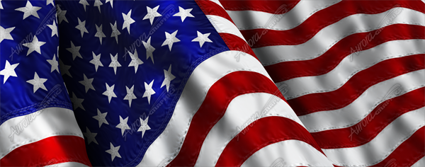 American Flag Window Graphic