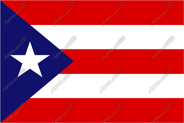 Puerto Rican Flag Flat