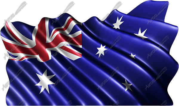 Waving Australian Flag Cloth