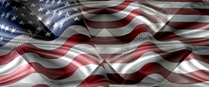 American Flag Waving 2 Chrome Twist