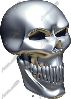 Chrome Skull Angle 3