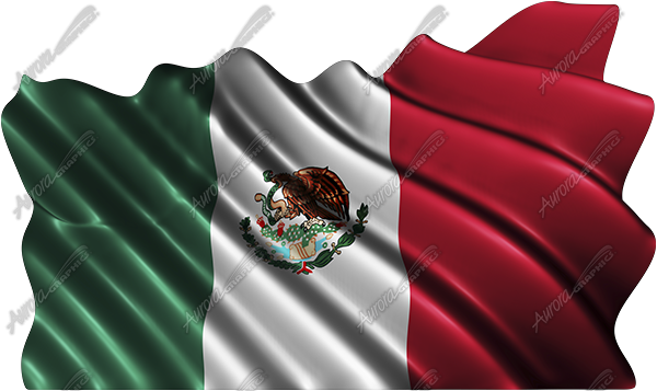 Waving Mexican Flag Cloth