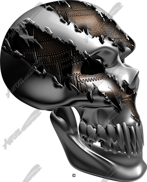 Ripped Metal Skull Angle