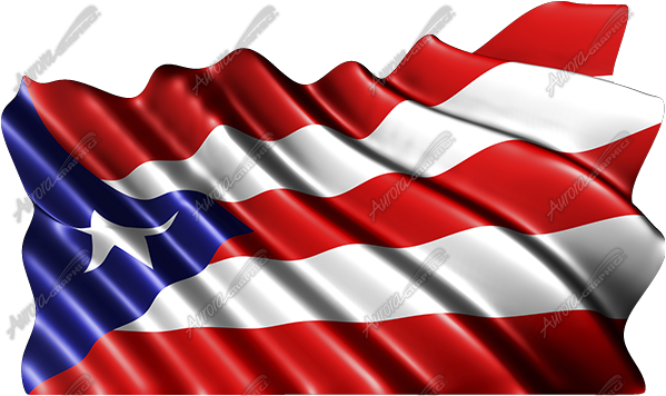 Waving Puerto Rican Flag