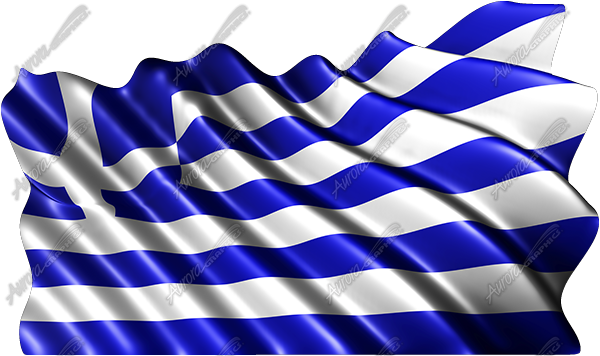 Waving Greek Flag Cloth