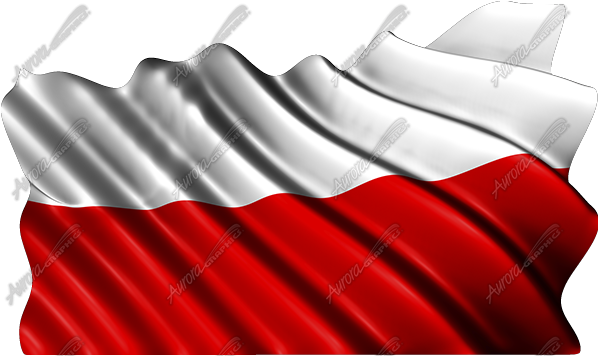 Waving Polish Flag Cloth