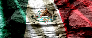 Mexican Flag Waving Rock Vehicle Wrap Design — Large Scale Artwork for Wide Format Printing | Categories: Flags