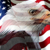 American Flag Waving 2 Eagle