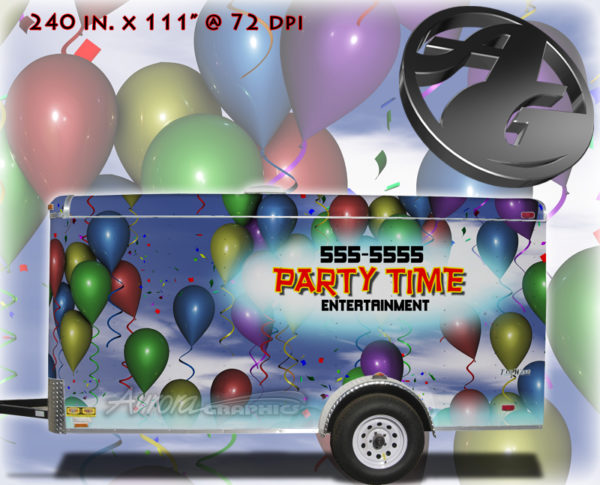 Balloons in the Sky Vehicle Wrap Design — Large Scale Artwork for Wide Format Printing | Categories: PIK6 Everyday, Commercial