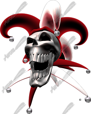 Jester Angle 2 Vehicle Wrap Design — Large Scale Artwork for Wide Format Printing | Categories: Skulls