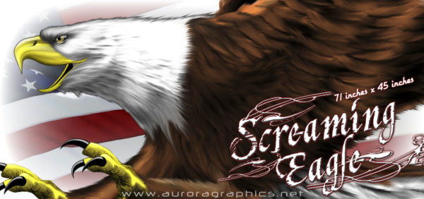 Screaming Eagle Vehicle Wrap Design — Large Scale Artwork for Wide Format Printing | Categories: PIK6 Everyday, Nature