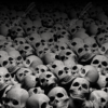 Large Pile of Skulls Vehicle Wrap Design — Large Scale Artwork for Wide Format Printing | Categories: Skulls