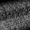 Space Colony 3 is a hyper-detailed, cinematic sci-fi image inspired by iconic space-themed films. This particular design showcases a dramatic, angled perspective of a futuristic city or colony wall, packed with mechanical components, pipes, and tech surfaces. The level of intricate detail suggests an industrial alien world or the outer hull of a deep-space station.