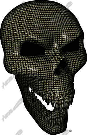 Small Circles Skull Vehicle Wrap Design — Large Scale Artwork for Wide Format Printing | Categories: Skulls