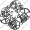Gears 2 is the ultimate showcase of mechanical beauty and technical precision. This high-resolution design element features an intricate 3D rendering of chrome and brushed metal gears in various sizes, arranged in a flowing yet complex cluster. Each gear is crafted with crisp detail, metallic reflections, and realistic lighting, creating the perfect balance of industrial strength and visual appeal. Delivered in a transparent .tiff format, this piece integrates effortlessly into your project—whether you're working on a technical design, steampunk theme, or machinery-inspired composition.