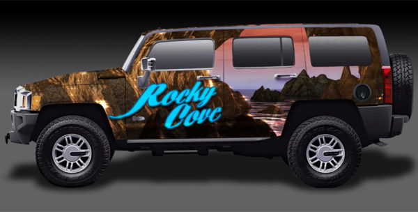 Low Tide Cave Vehicle Wrap Design — Large Scale Artwork for Wide Format Printing | Categories: PIK6 Everyday, Nature