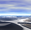 Alien Sky is a surreal print fill that evokes the feeling of standing on a distant planet, gazing into an unfamiliar horizon. Its dramatic contrast between a cloud-filled sky and an otherworldly terrain makes it a striking option for smaller-scale graphics and signage. The foreground features smooth, undulating landforms that resemble futuristic dunes or icy alien surfaces, while the sky transitions into soft gradients and ethereal cloud cover, adding depth and atmosphere to the design.