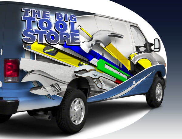 Knife Vehicle Wrap Design — Large Scale Artwork for Wide Format Printing | Categories: Commercial, Industry