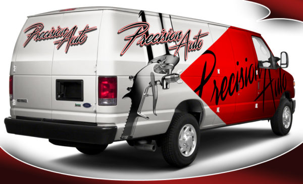Paint Gun Vehicle Wrap Design — Large Scale Artwork for Wide Format Printing | Categories: Commercial, Industry