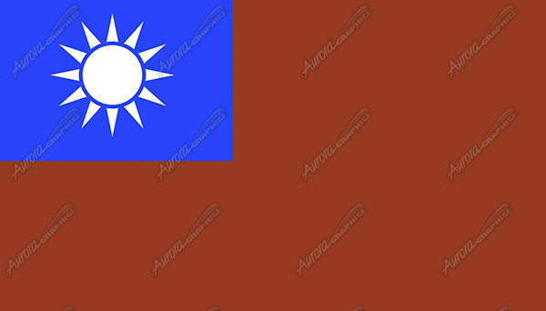 Taiwan Flag Flat Vehicle Wrap Design — Large Scale Artwork for Wide Format Printing | Categories: Flags