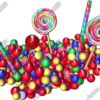 Candy Pile Vehicle Wrap Design — Large Scale Artwork for Wide Format Printing | Categories: Commercial