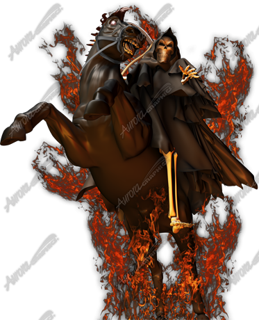 Reaper on Horseback Vehicle Wrap Design — Large Scale Artwork for Wide Format Printing | Categories: PIK6 Everyday, Skulls