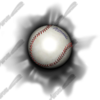Baseball Dent Vehicle Wrap Design — Large Scale Artwork for Wide Format Printing | Categories: Sports & Games