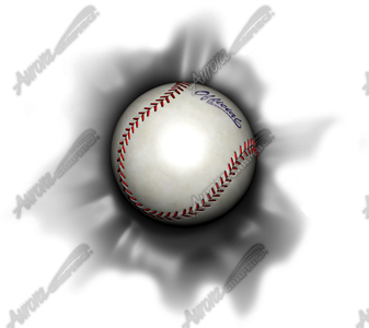 Baseball Dent Vehicle Wrap Design — Large Scale Artwork for Wide Format Printing | Categories: Sports & Games