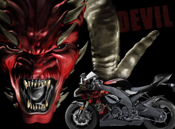 Devil Vehicle Wrap Design — Large Scale Artwork for Wide Format Printing | Categories: Graphics, Skulls