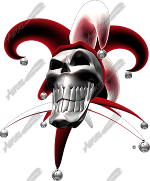 Jester Angle 1 Vehicle Wrap Design — Large Scale Artwork for Wide Format Printing | Categories: Skulls