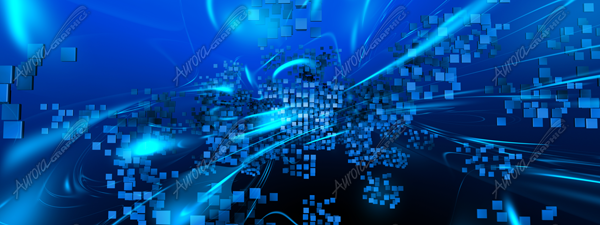 Technology is a cutting-edge abstract image featuring dynamic 3D cubes shooting through space, combined with smooth, wispy streaks of light that blend seamlessly to create a futuristic and high-tech aesthetic. The composition is sleek and modern, with a sense of depth and movement that makes it ideal for high-impact vehicle wraps. Tech, cubes, gradient, light streaks. cyber, High Resolution Design Graphics Image.