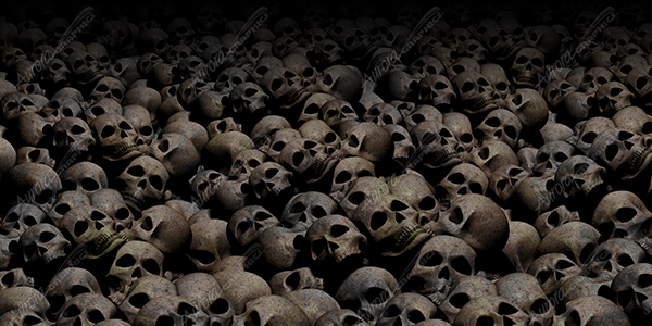 Large Pile of Skulls 1 Vehicle Wrap Design — Large Scale Artwork for Wide Format Printing | Categories: Skulls