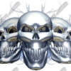 Arching Light Skulls Vehicle Wrap Design — Large Scale Artwork for Wide Format Printing | Categories: Skulls