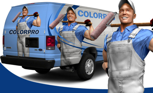Painter Dude Vehicle Wrap Design — Large Scale Artwork for Wide Format Printing | Categories: Commercial, Industry