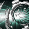 Tunnel is a captivating abstract image that explores the concept of dimensional movement and spatial distortion. This design draws the viewer into a spiraling corridor made of fractured, metallic-like shapes that appear suspended in motion. These fragmented forms swirl around a central vanishing point, creating a powerful sense of depth and momentum. The structured background of Tunnel, featuring a gridded and radiating pattern, reinforces the illusion of traveling through an endless corridor, adding to its immersive visual impact. High Resolution Design Graphics Image.