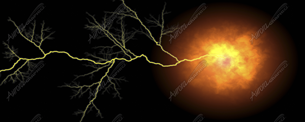 Fireball Lightning Vehicle Wrap Design — Large Scale Artwork for Wide Format Printing | Categories: PIK6 Everyday, Flames