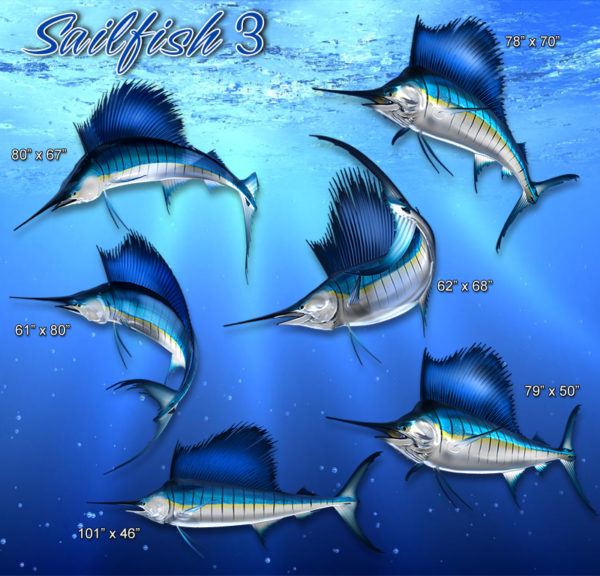 Sailfish 3 Vehicle Wrap Design — Large Scale Artwork for Wide Format Printing | Categories: PIK6 Everyday, Fishing, Nature