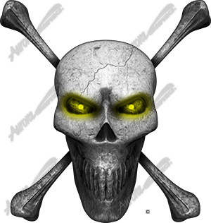 Skull With Crossbones 5 Vehicle Wrap Design — Large Scale Artwork for Wide Format Printing | Categories: Skulls