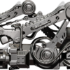 Mech is a bold, high-impact design element built for large-scale projects that demand detailed, industrial energy. Mech is packed with metallic intricacy, this image showcases a dense arrangement of chrome and metal components, including braided hoses, bolts, screws, tanks, pistons, and hydraulic systems—all woven together in a mechanical, almost robotic layout that adds depth and realism to any design. mechanical, futuristic, chrome, metals, metallic, Jet, Engine Parts, Robotics, terminator, metal, robotic. Transparent .Tiff format.