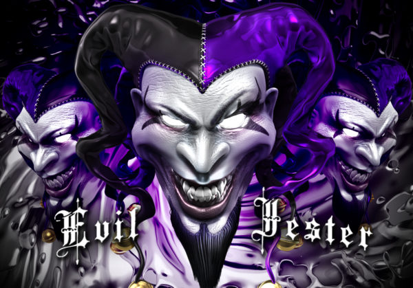 Evil Jester 2 Vehicle Wrap Design — Large Scale Artwork for Wide Format Printing | Categories: Graphics, Print & Cut Graphics, Skulls
