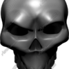 Carbon Fiber Skull Front Vehicle Wrap Design — Large Scale Artwork for Wide Format Printing | Categories: Skulls